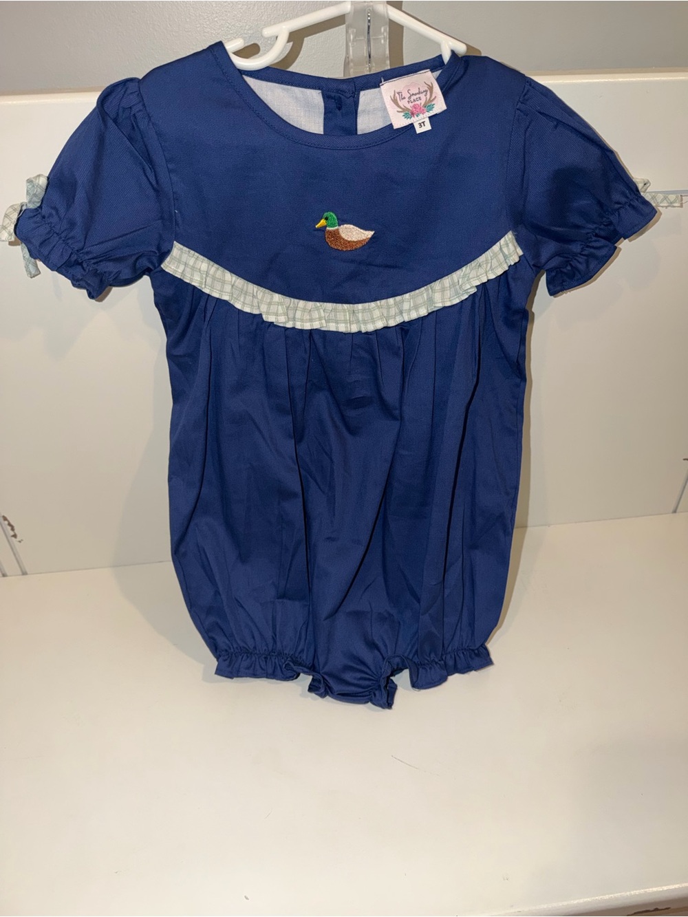 Woven bubble. The smocking place. 3t. Never worn.